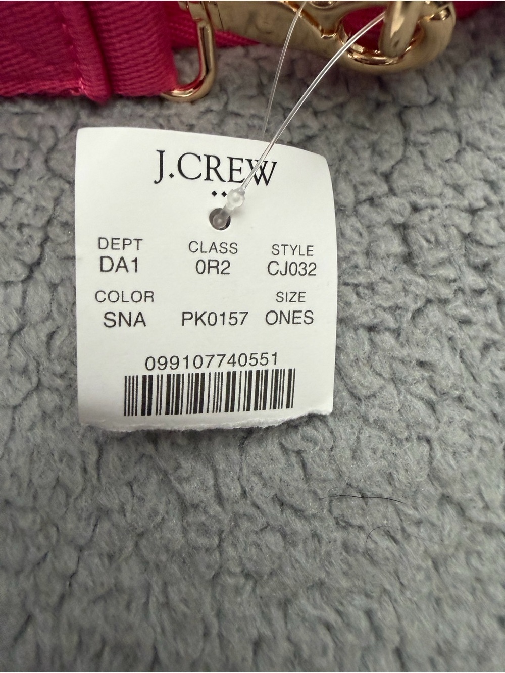 J. Crew Clear Crossbody Bag with Hot Pink Trim and Strap - Picture 2 of 2
